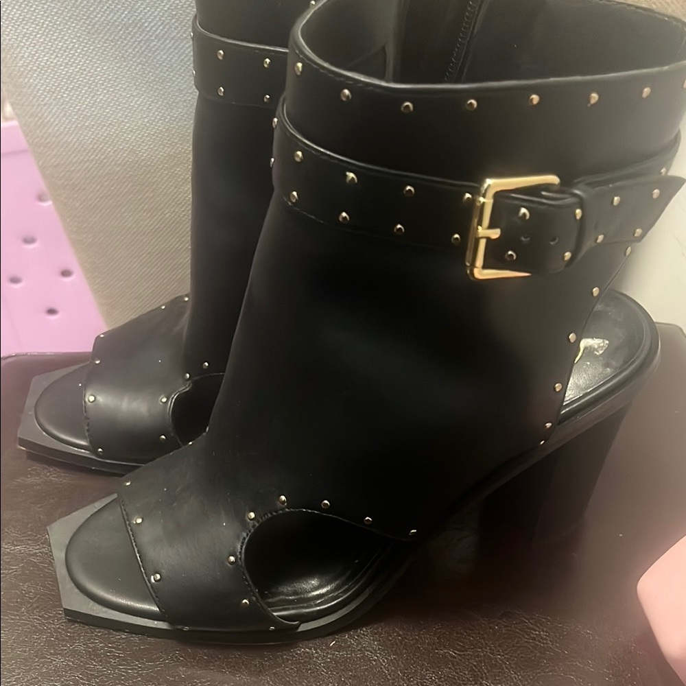 Jessica Simpson Black Studded Heeled Boots